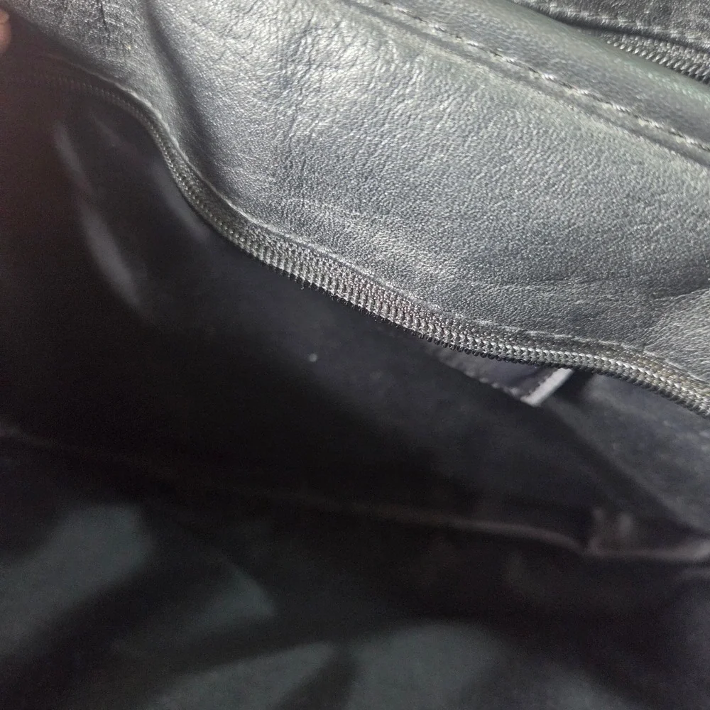 USL‎ Black Leather Briefcase Laptop Multi-Pocket Mess. Shoulder Bag 030918741344